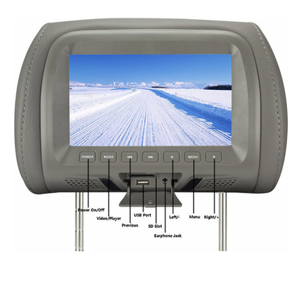 कार बैक सीट के लिए OEM 12V हेडरेस्ट एलसीडी स्क्रीन 800x480 आरजीबी डिस्प्ले: