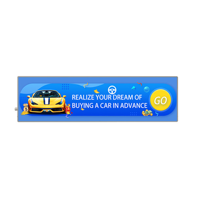 ओडीएम पी 2.7 पारदर्शी एसएमडी कार रीयर विंडो एलईडी डिस्प्ले विज्ञापन स्क्रीन 936 * 250 मिमी
